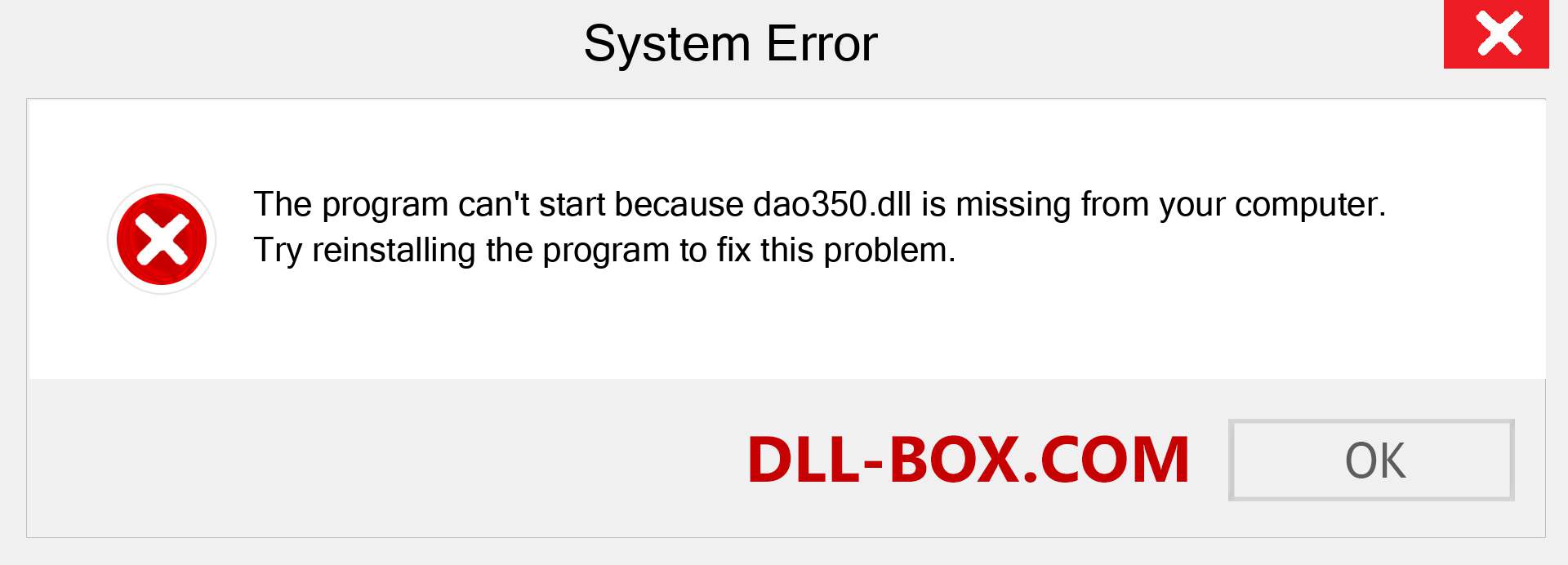  dao350.dll file is missing?. Download for Windows 7, 8, 10 - Fix  dao350 dll Missing Error on Windows, photos, images